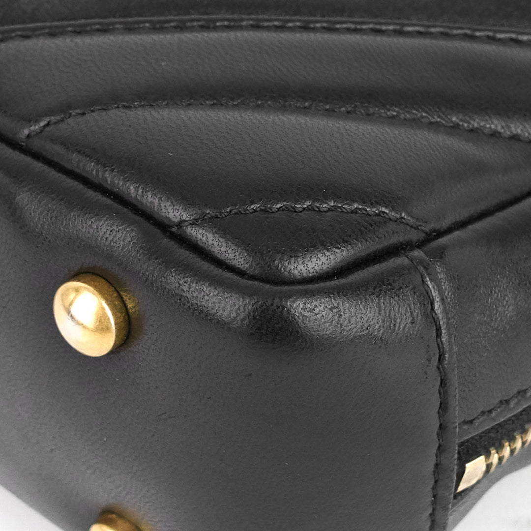 chevron quilted lambskin camera bag