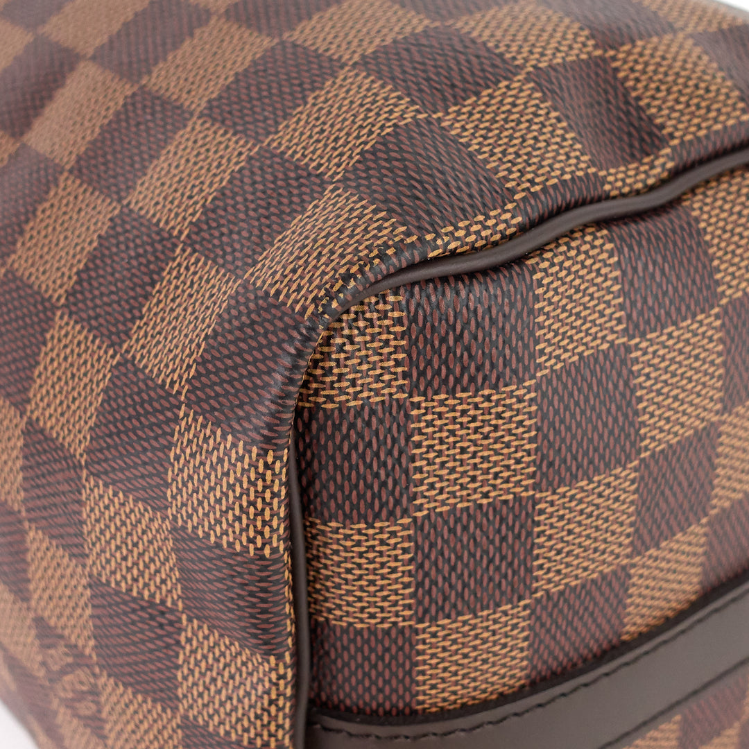 speedy 25 bandoulière damier ebene canvas bag