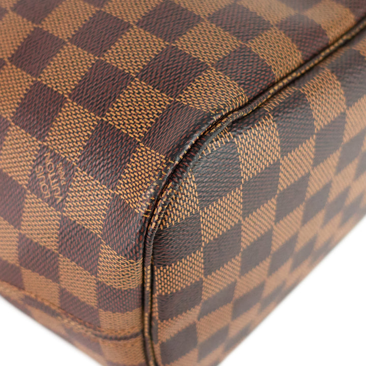 neverfull mm with pouch damier ebene canvas tote bag