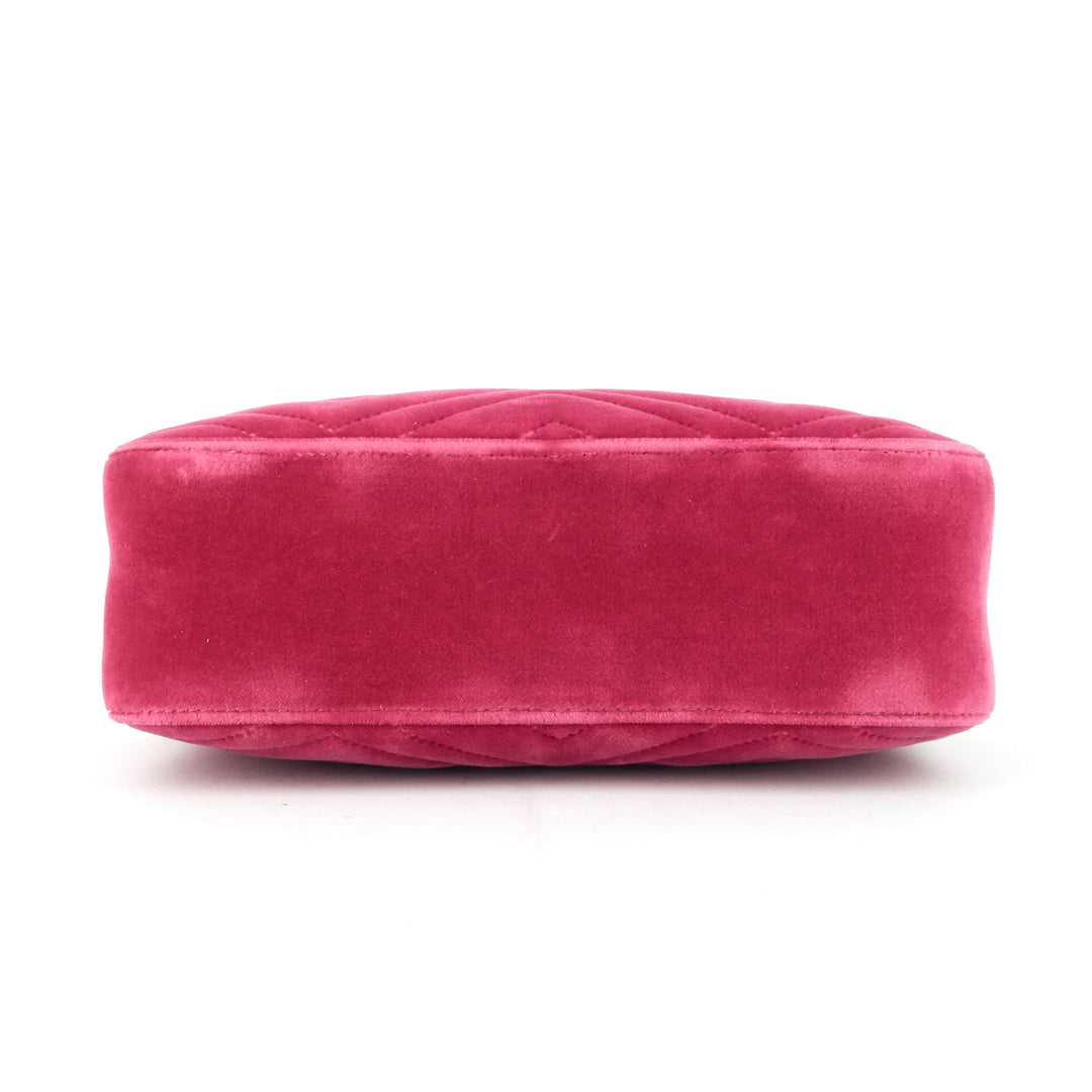 marmont 2.0 fuchsia velvet shoulder bag