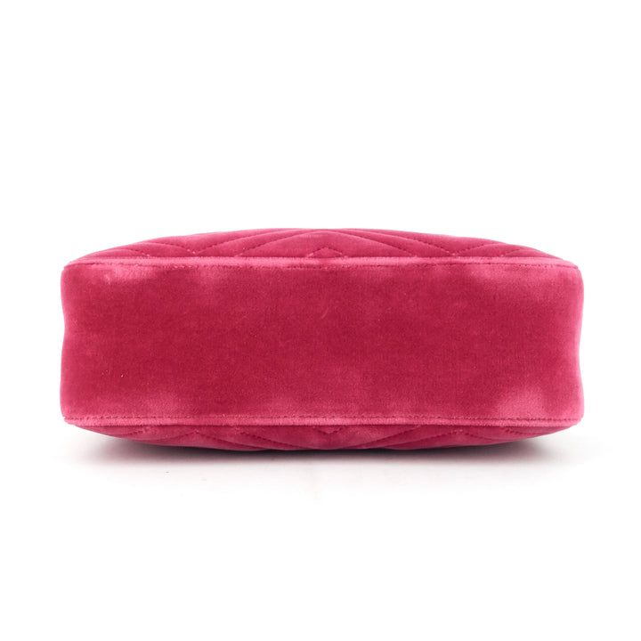 marmont 2.0 fuchsia velvet shoulder bag