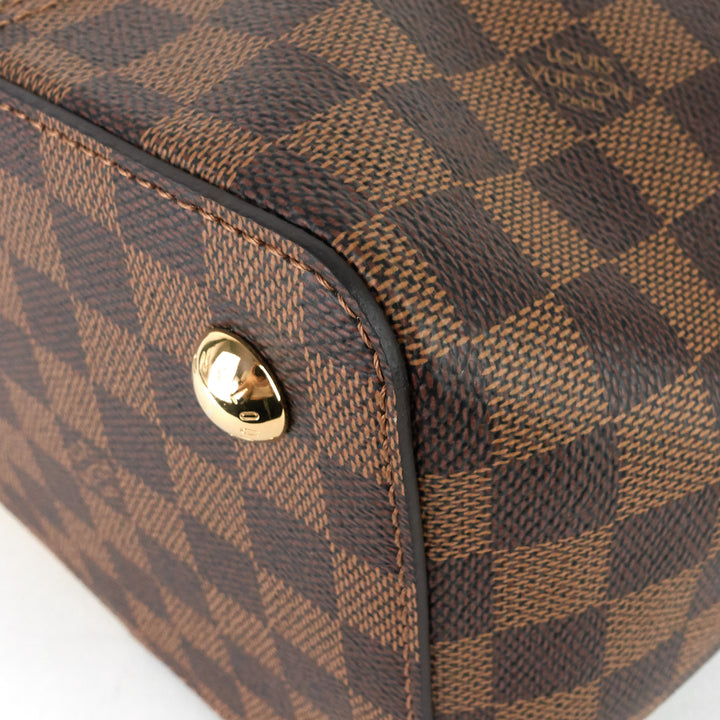jersey damier ebene canvas and taurillon leather tote bag