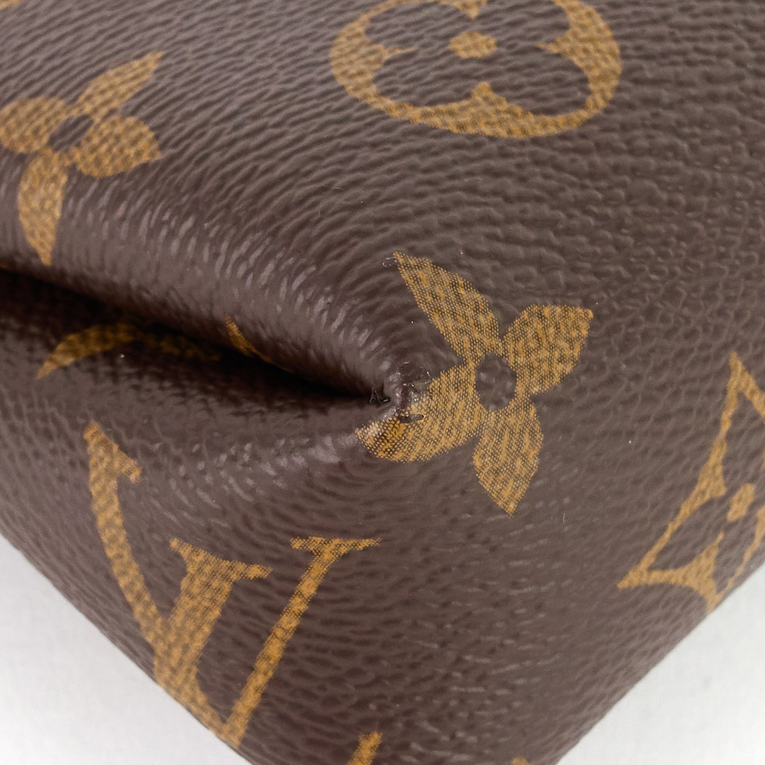pallas monogram canvas clutch bag