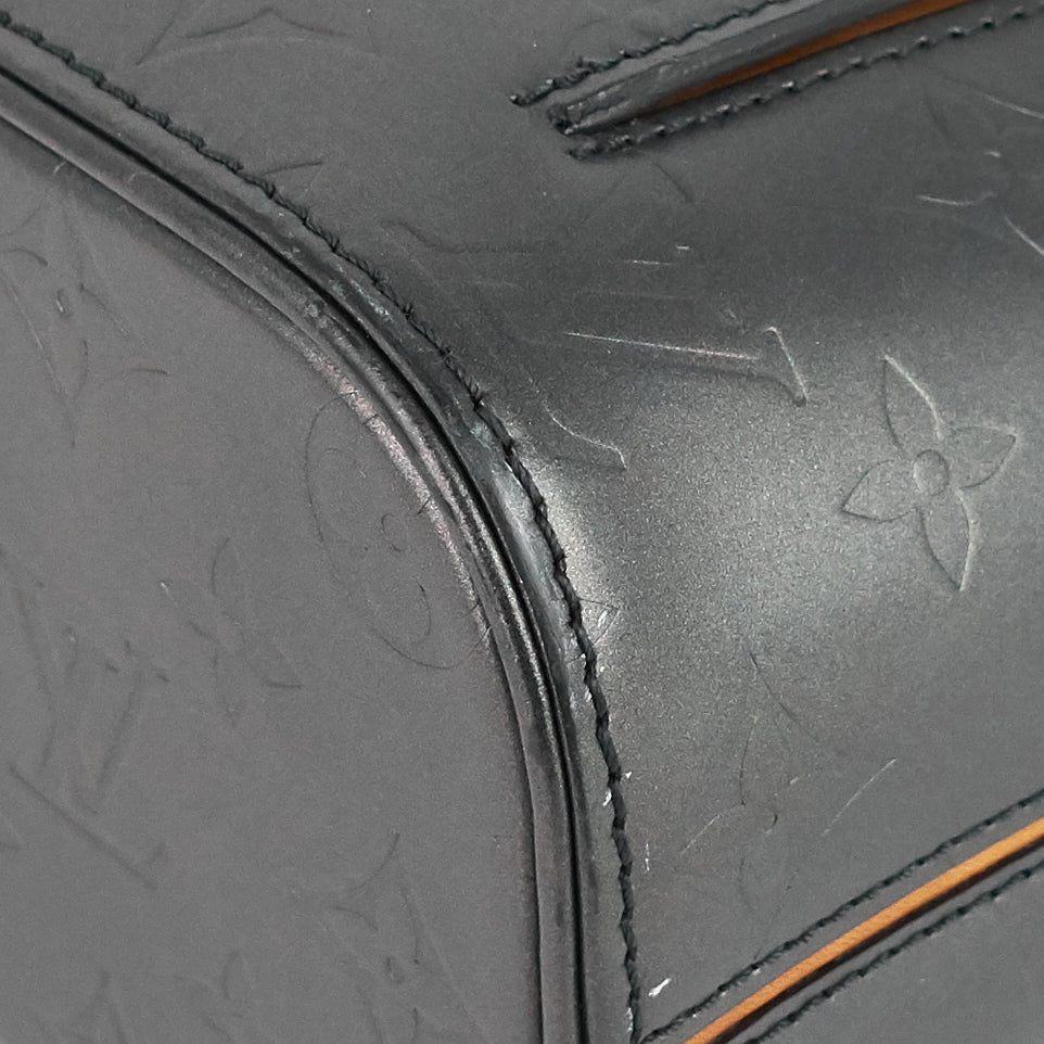 wildwood monogram mat leather bag
