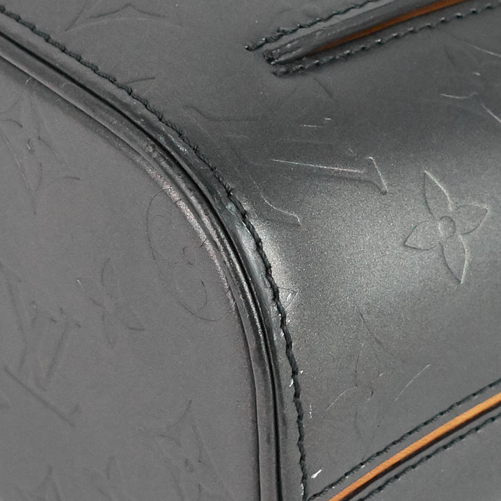 wildwood monogram mat leather bag