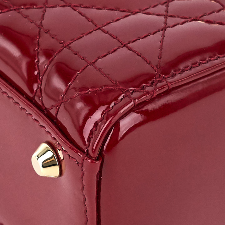 lady dior mini patent leather bag