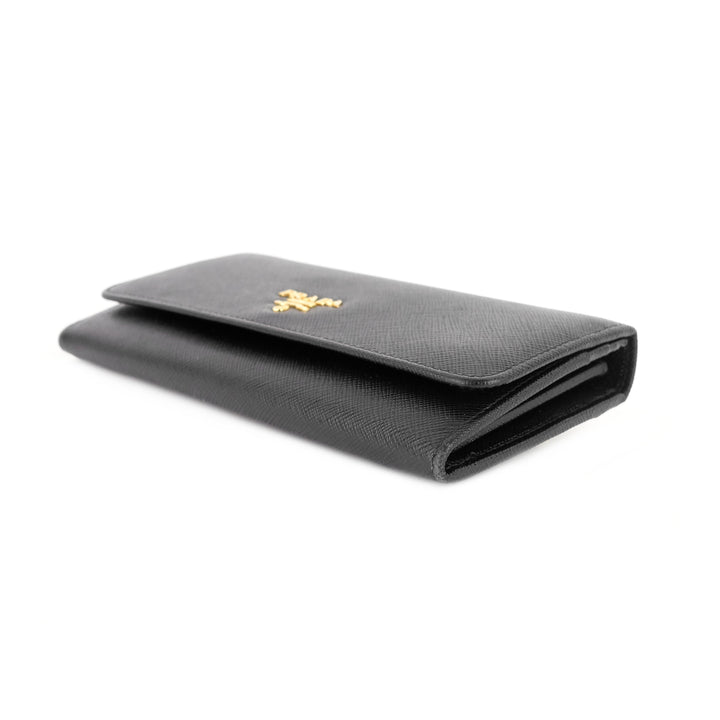 saffiano leather continental logo wallet with insert