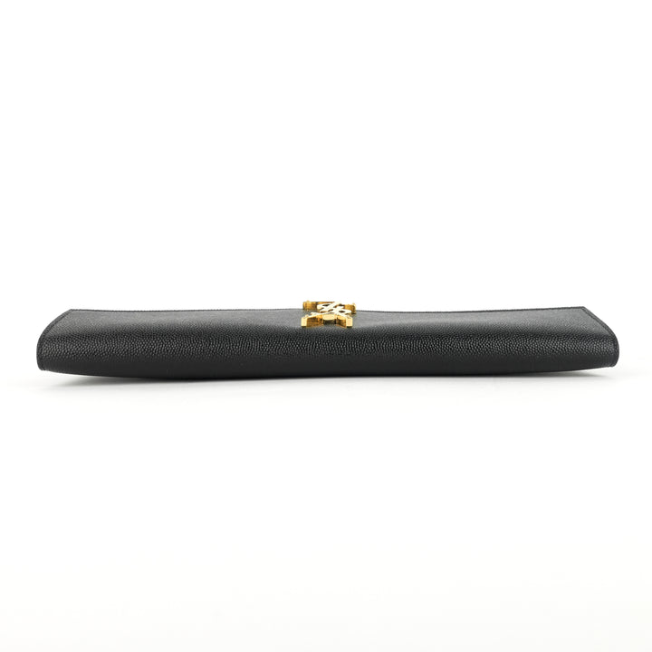 uptown grain de poudre leather clutch bag