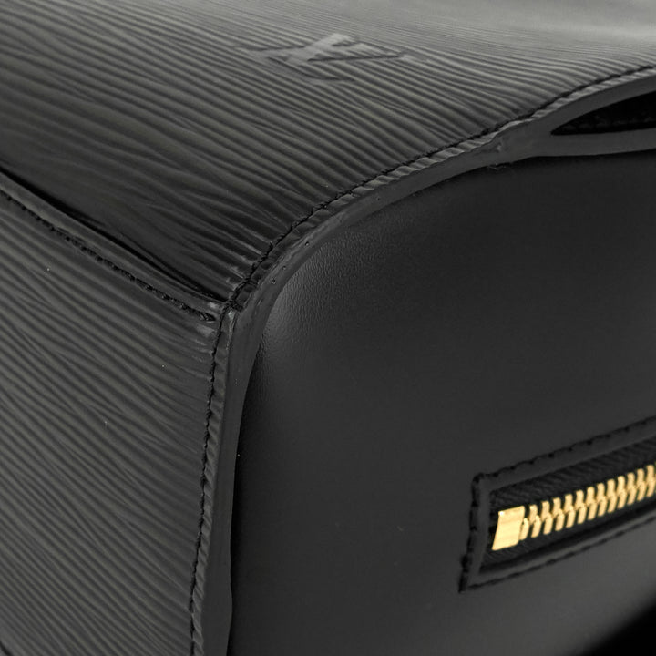 pont neuf pm black epi leather bag