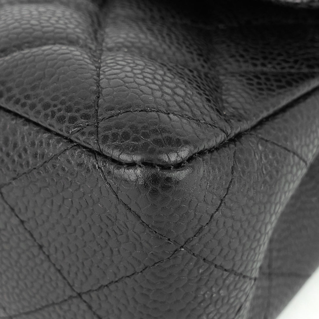 classic double flap medium caviar shoulder bag