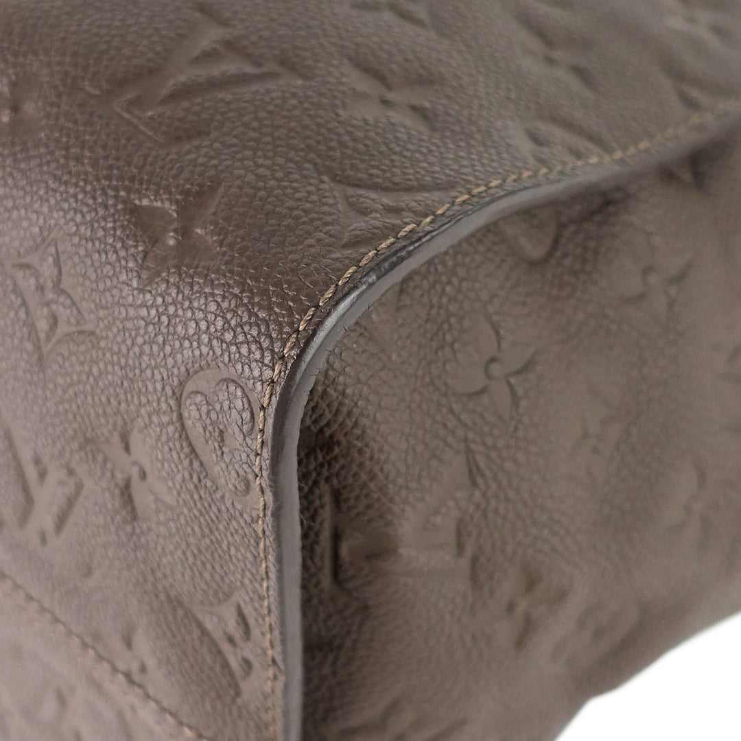 lumineuse empreinte leather bag