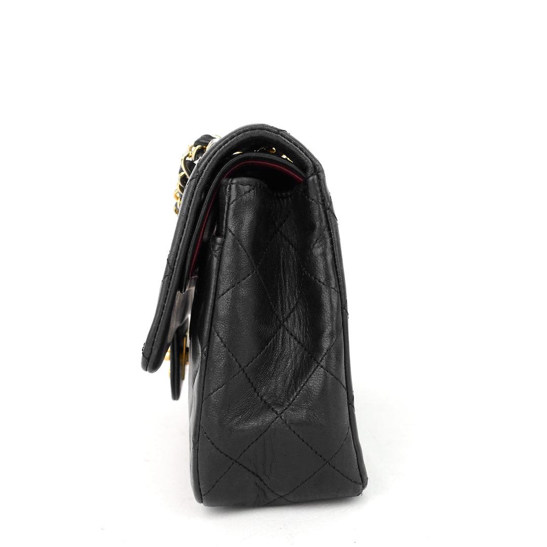 classic double flap small lambskin shoulder bag