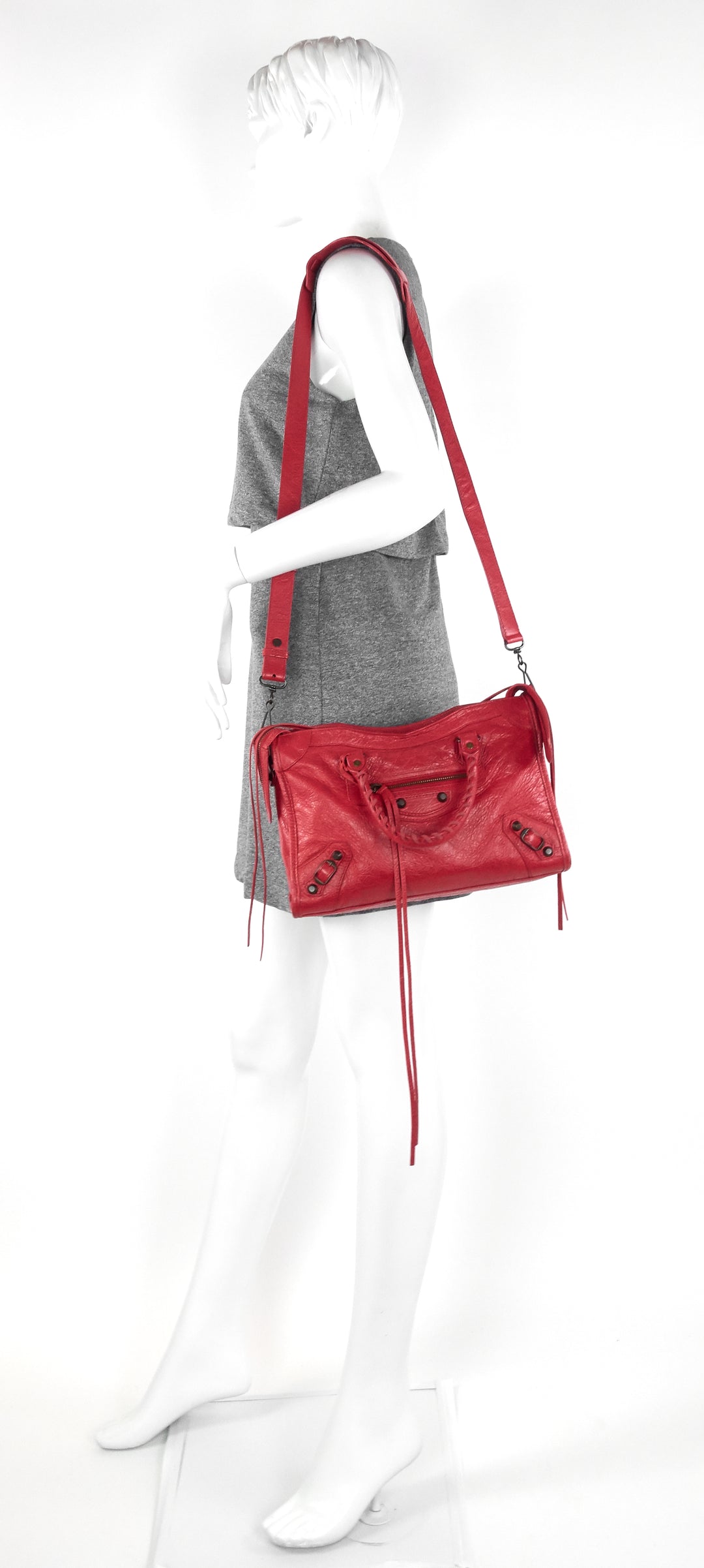 classic small agneau leather city bag