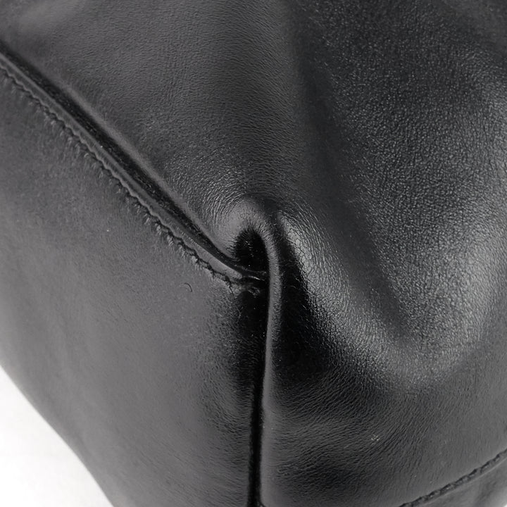 long leather tote bag