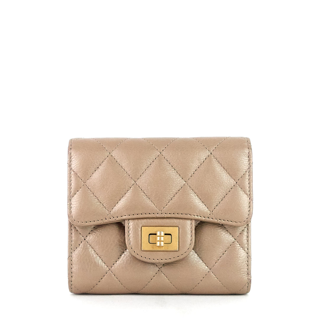 reissue compact metallic calfskin wallet