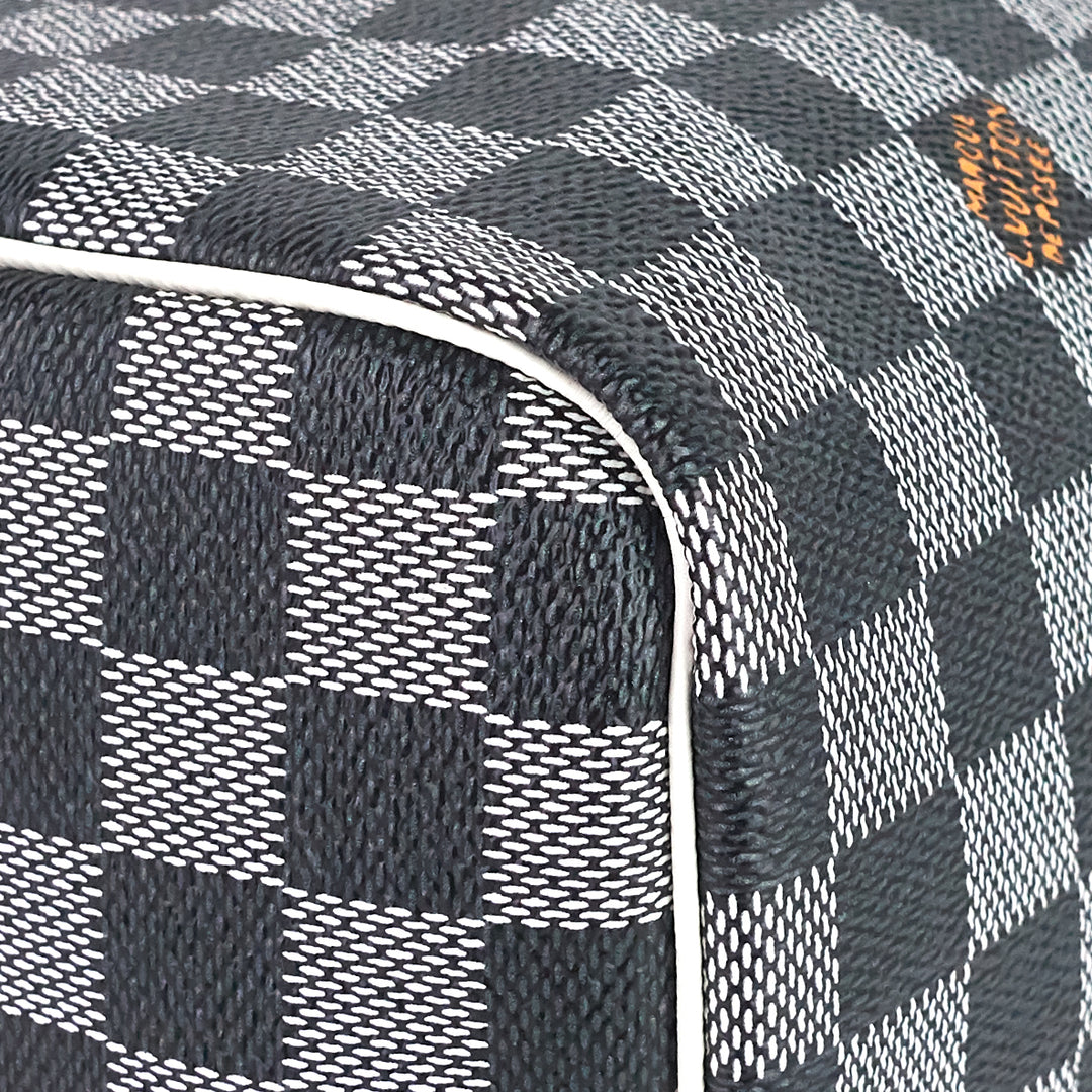 speedy 30 bandoulière black white damier canvas bag