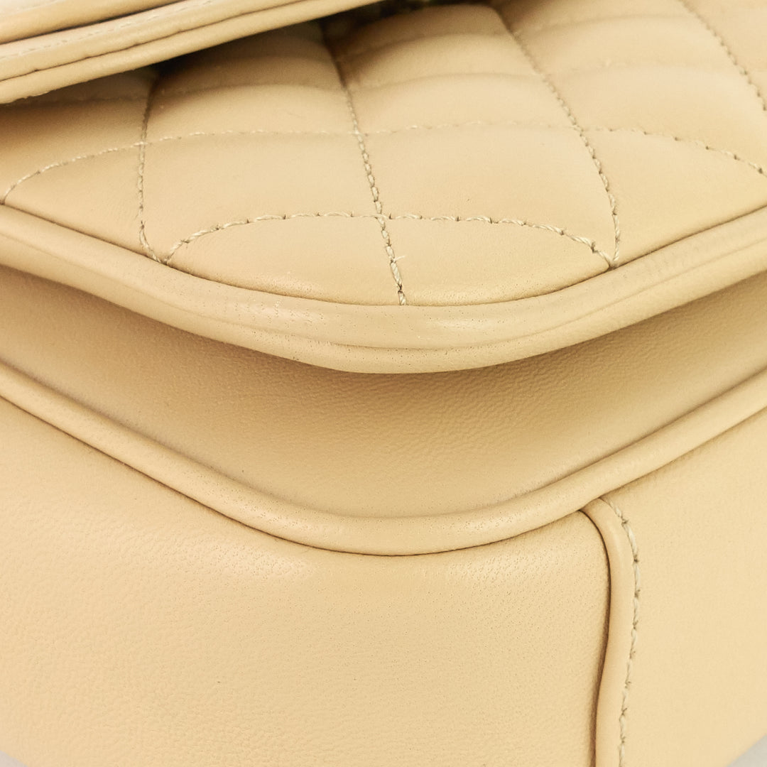 lovely day square lambskin flap bag