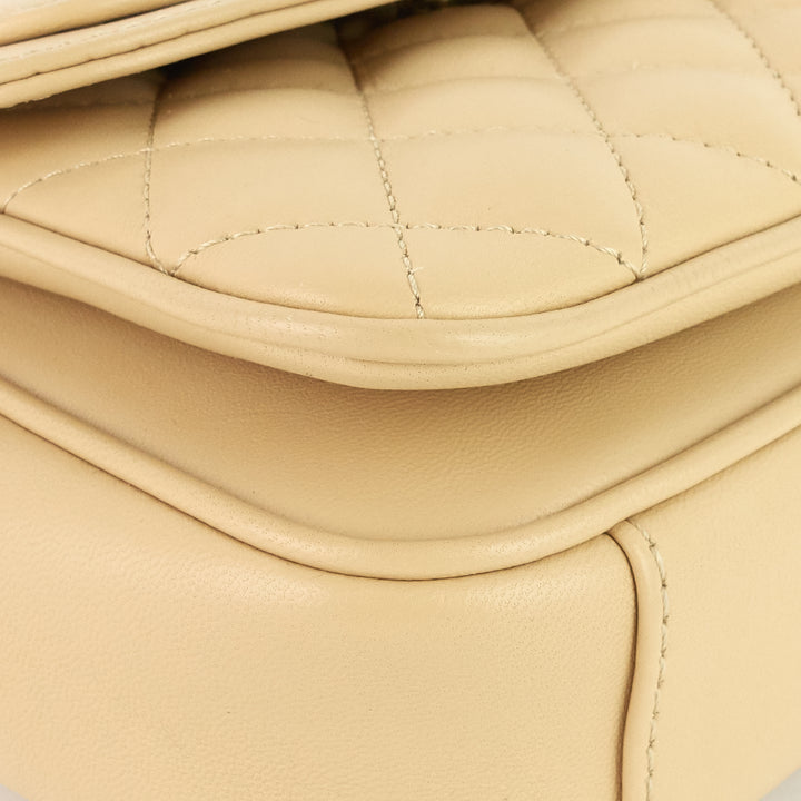 lovely day square lambskin flap bag