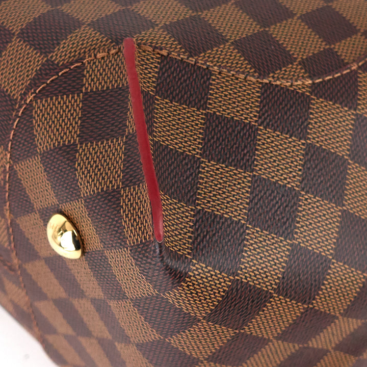 caissa mm damier ebene canvas tote bag