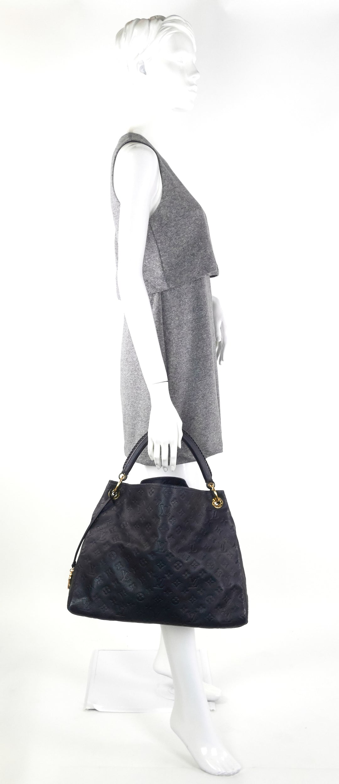 artsy mm monogram empreinte leather bag