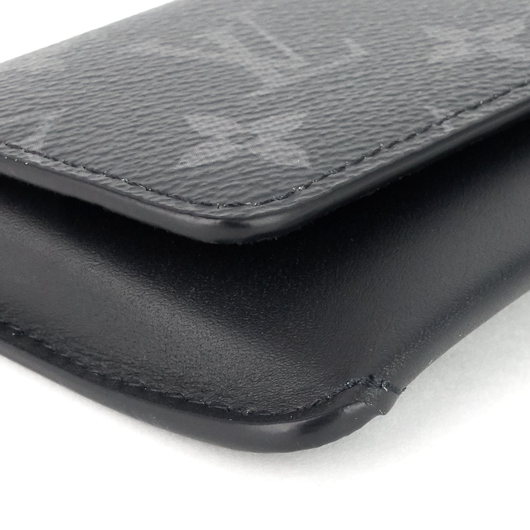 woody damier graphite canvas glass case