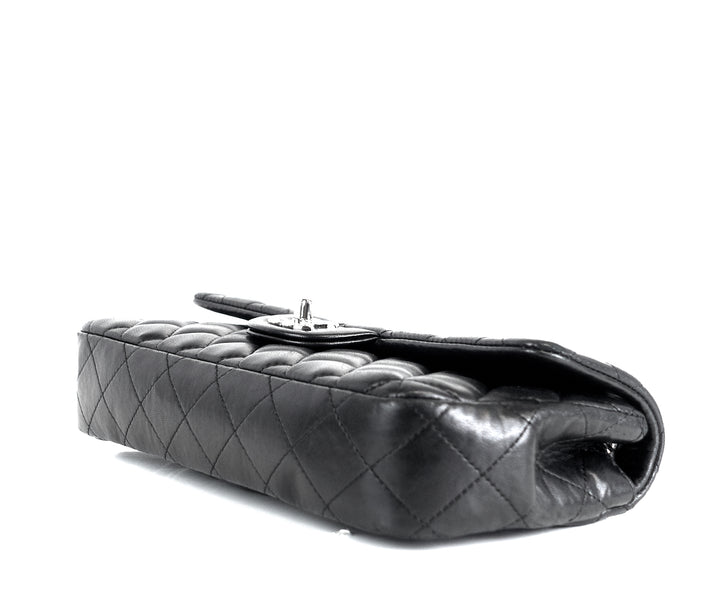 single flap lambskin leather bag