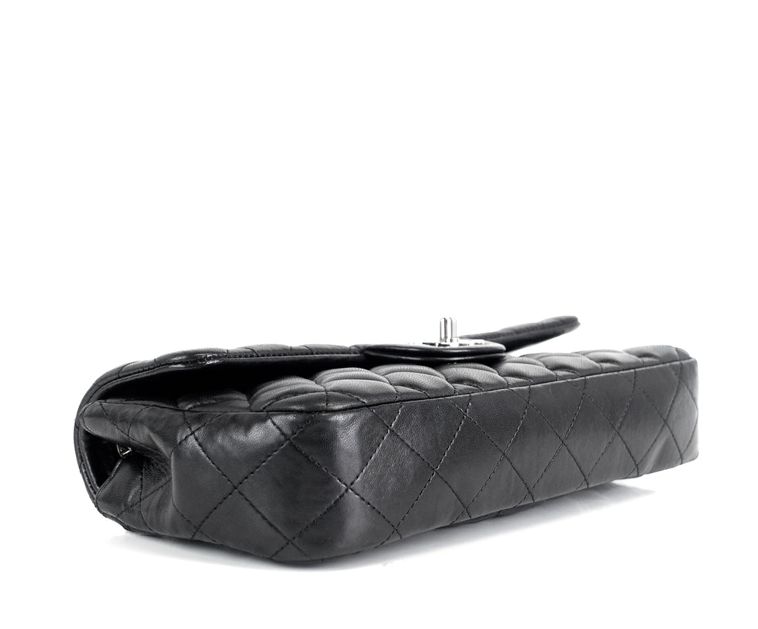 single flap lambskin leather bag