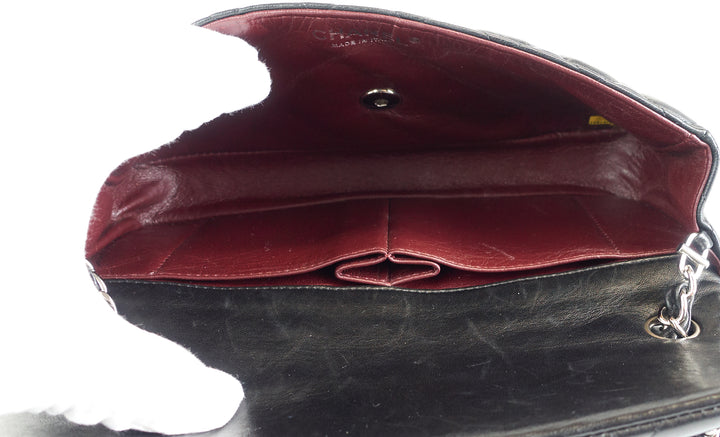 single flap lambskin leather bag