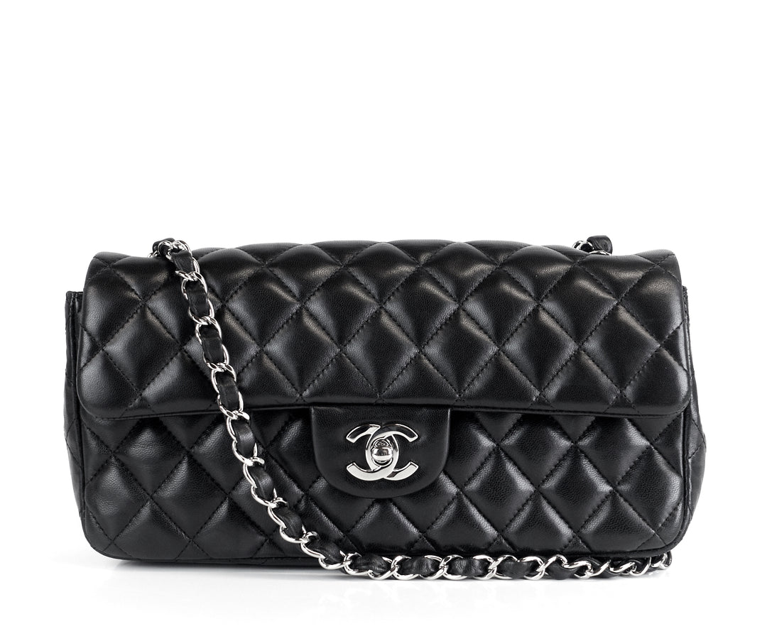 single flap lambskin leather bag