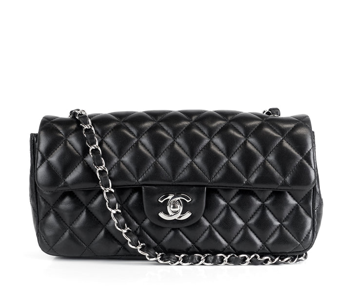 single flap lambskin leather bag