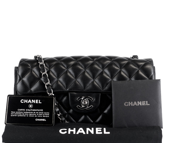 single flap lambskin leather bag