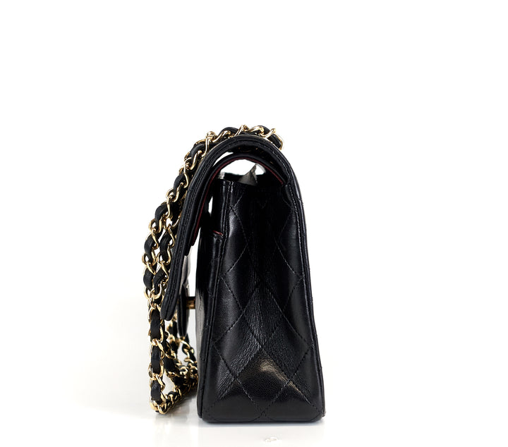 classic double flap medium lambskin leather bag