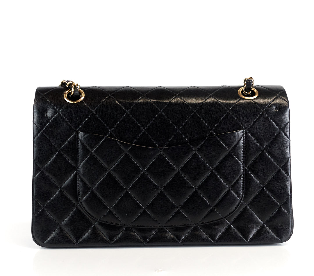 classic double flap medium lambskin leather bag