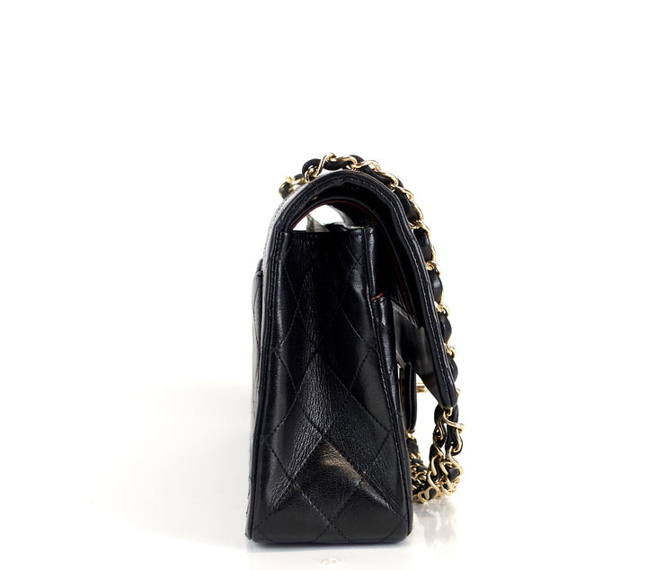 classic double flap medium lambskin leather bag