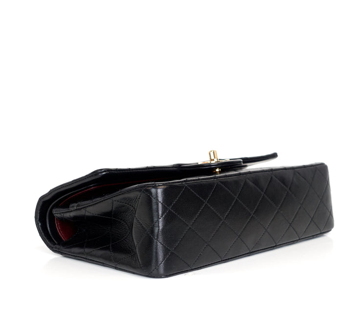 classic double flap medium lambskin leather bag