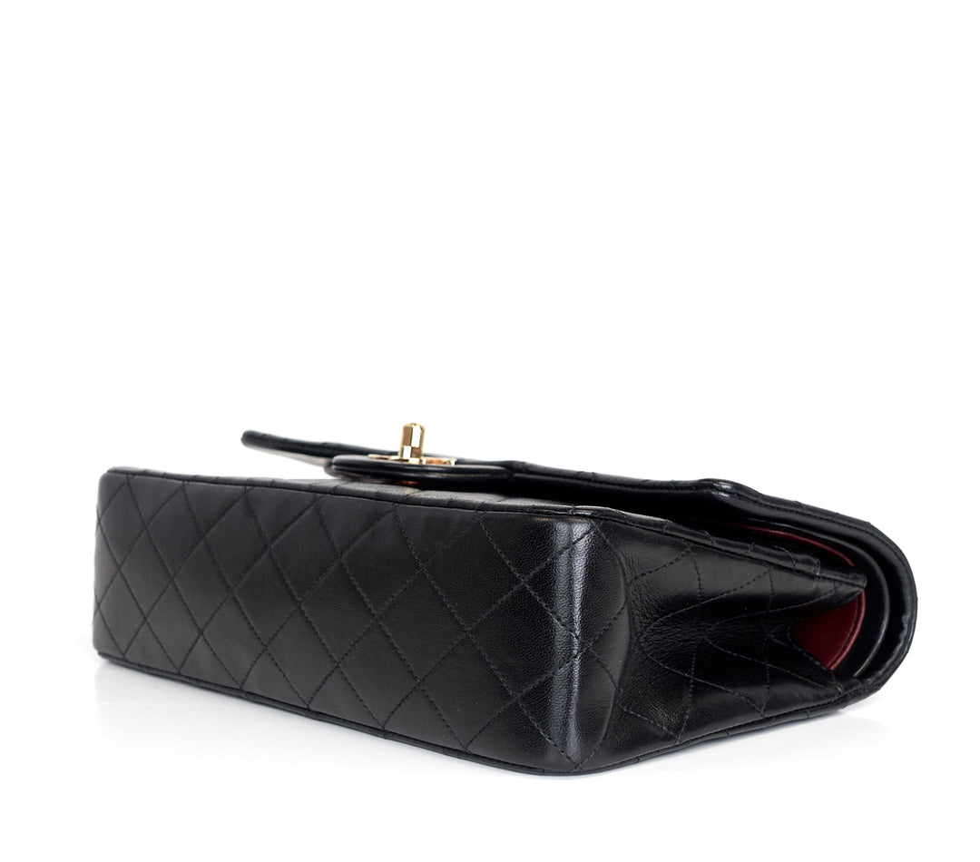 classic double flap medium lambskin leather bag