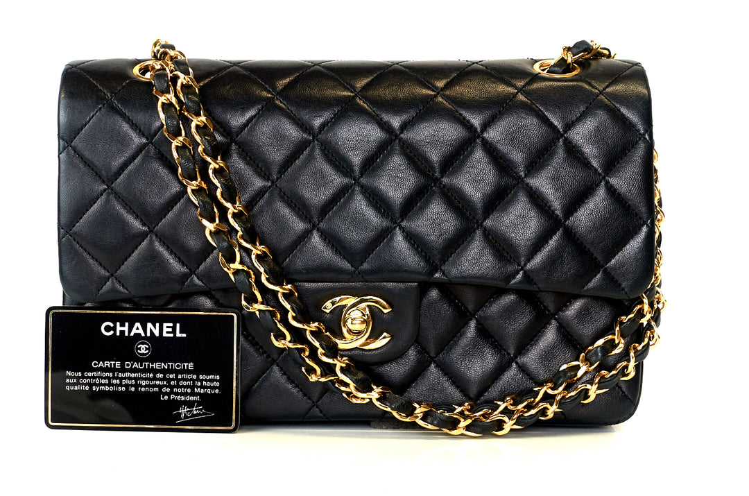 classic double flap lambskin leather medium special edition bag