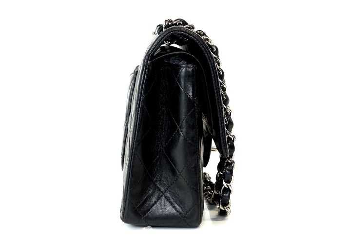 classic double flap lambskin leather medium bag