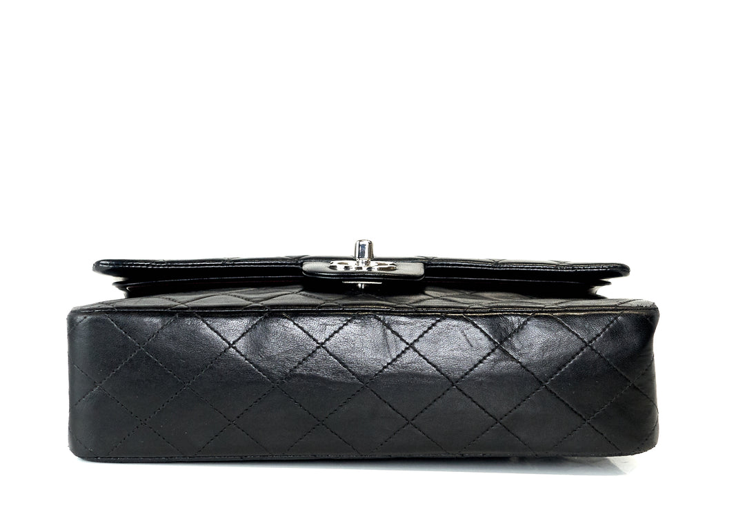classic double flap lambskin leather medium bag