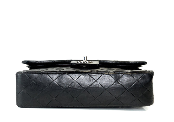 classic double flap lambskin leather medium bag