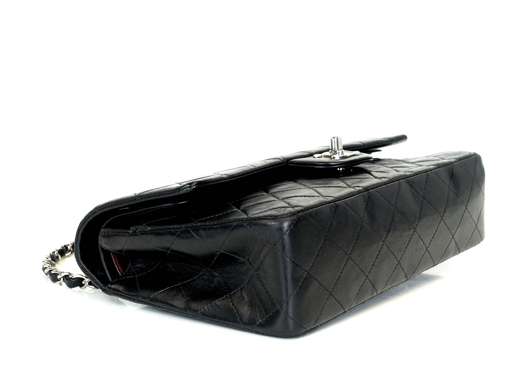 classic double flap lambskin leather medium bag