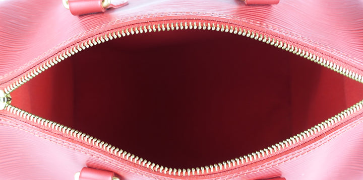 speedy 25 red epi leather bag