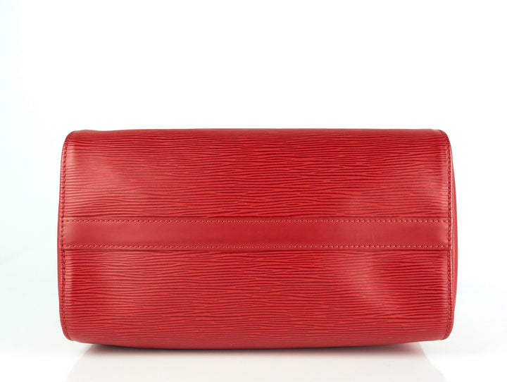 speedy 25 red epi leather bag