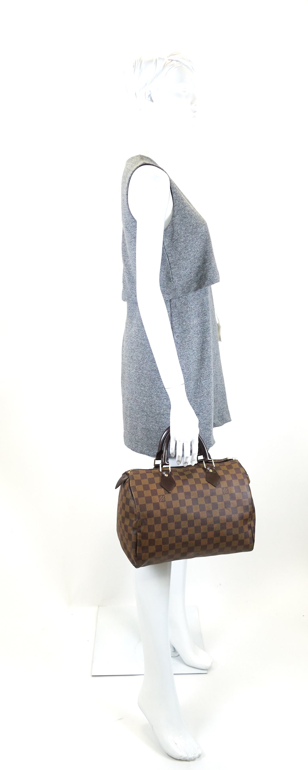 speedy 30 damier ebene canvas bag