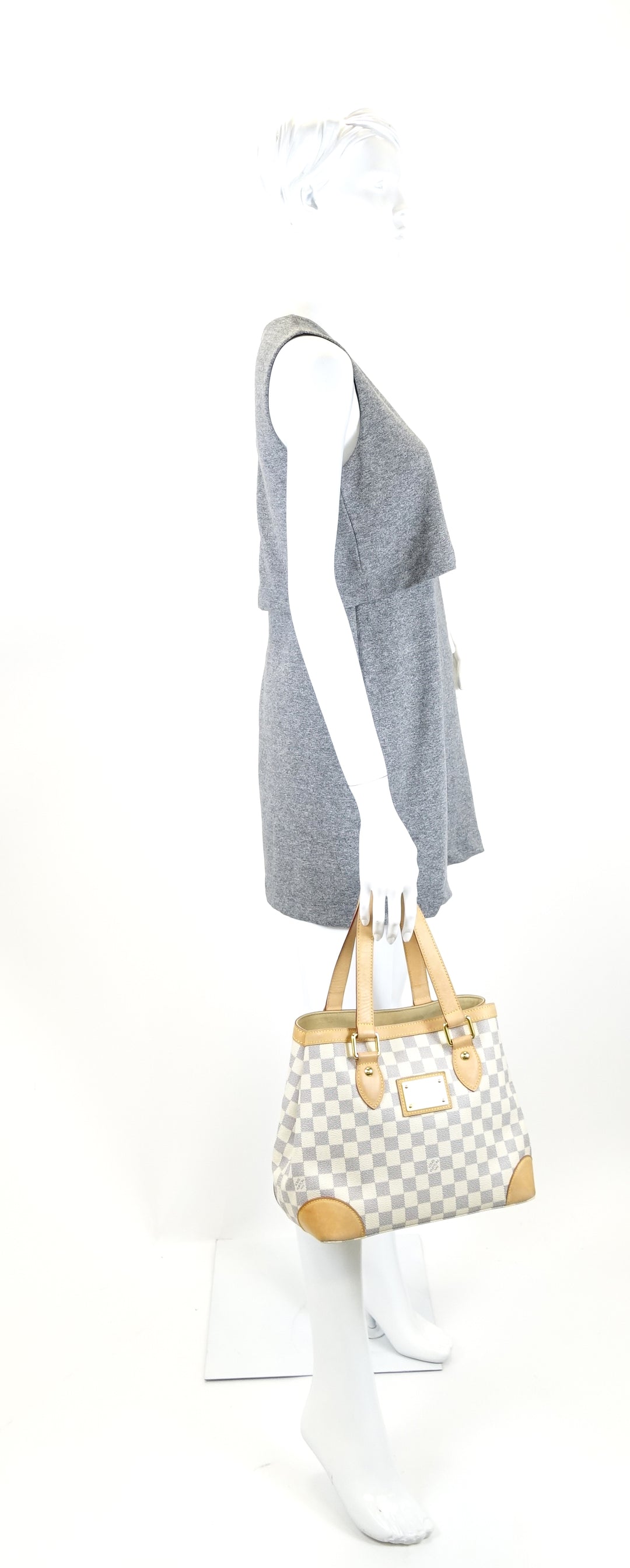 hampstead pm damier azur canvas bag