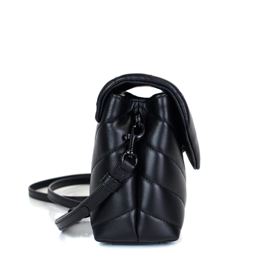 loulou toy matelasse chevron leather bag