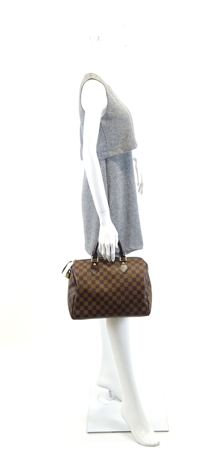 speedy 30 damier ebene canvas bag