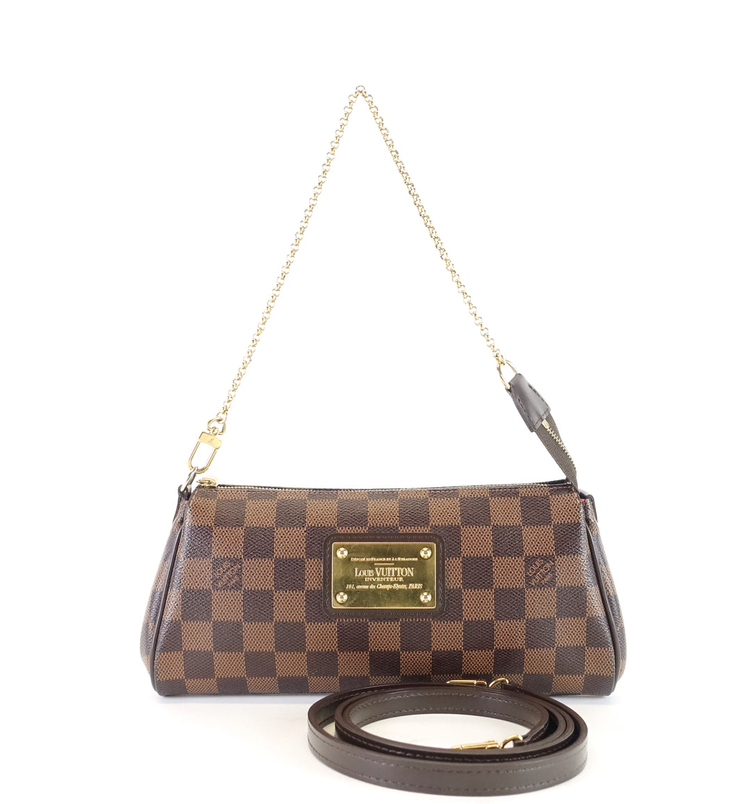 eva damier ebene canvas crossbody bag