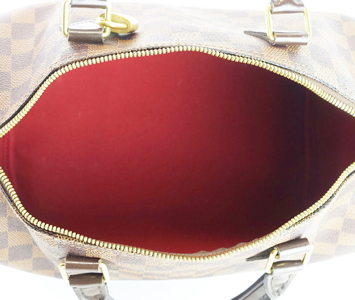 speedy 30 bandouliere damier ebene canvas bag