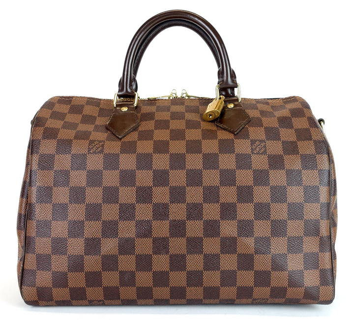 speedy 30 bandouliere damier ebene canvas bag